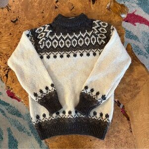 Vintage Icelandic Handmade Wool Sweater